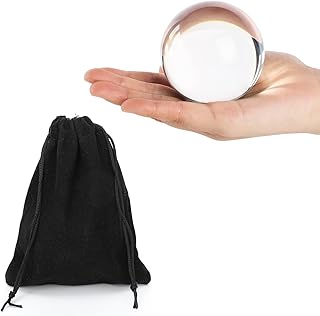 Kathfly Acrylic Contact Juggling Ball for Beginners, 7cm Clear with Bag | Transparent Practice Juggle Sphere for Small Hands, Cosplay Performance, Portable Storage Pouch, Beginner Size 2.76 Inches
