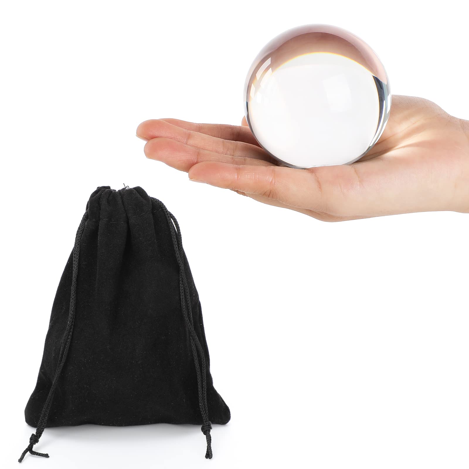 Kathfly Acrylic Contact Juggling Ball for Beginners, 7cm Clear with Bag | Transp