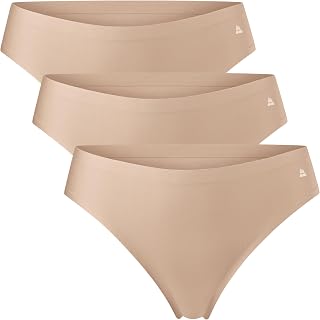 DANISH ENDURANCE Invisible Thongs Microfiber Soft Lightweight Thong for Women, Pack of 3