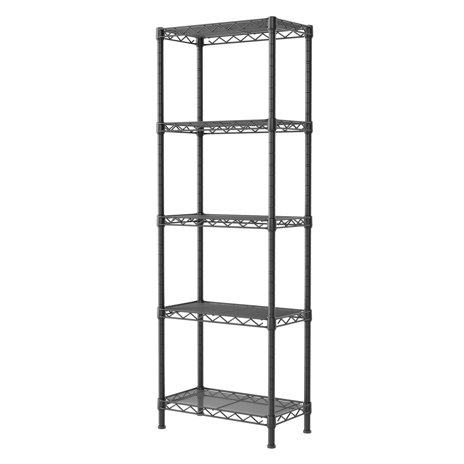 SINGAYE Metal Shelves Wire Shelving Storage Standing Adjustable Shelf Unit | 5 T