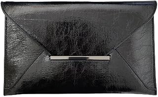 JNB Crushed Metallic Envelope Clutch