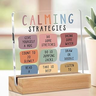 Growth Mindset Inspirational Acrylic Sign Educational Therapy Desk Decor Transparent Decorative Sign with Stand Bedroom Table Decor Quiet Corner