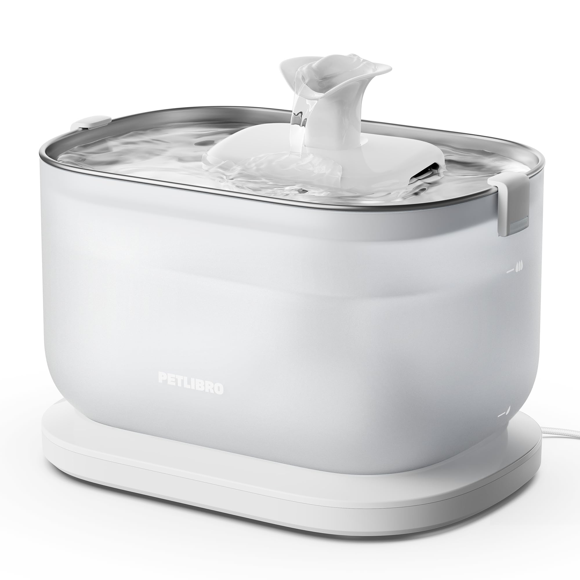 PETLIBRO Cat Water Fountain Stainless Steel Tray, Wireless Pump Cat Fountain, Ul