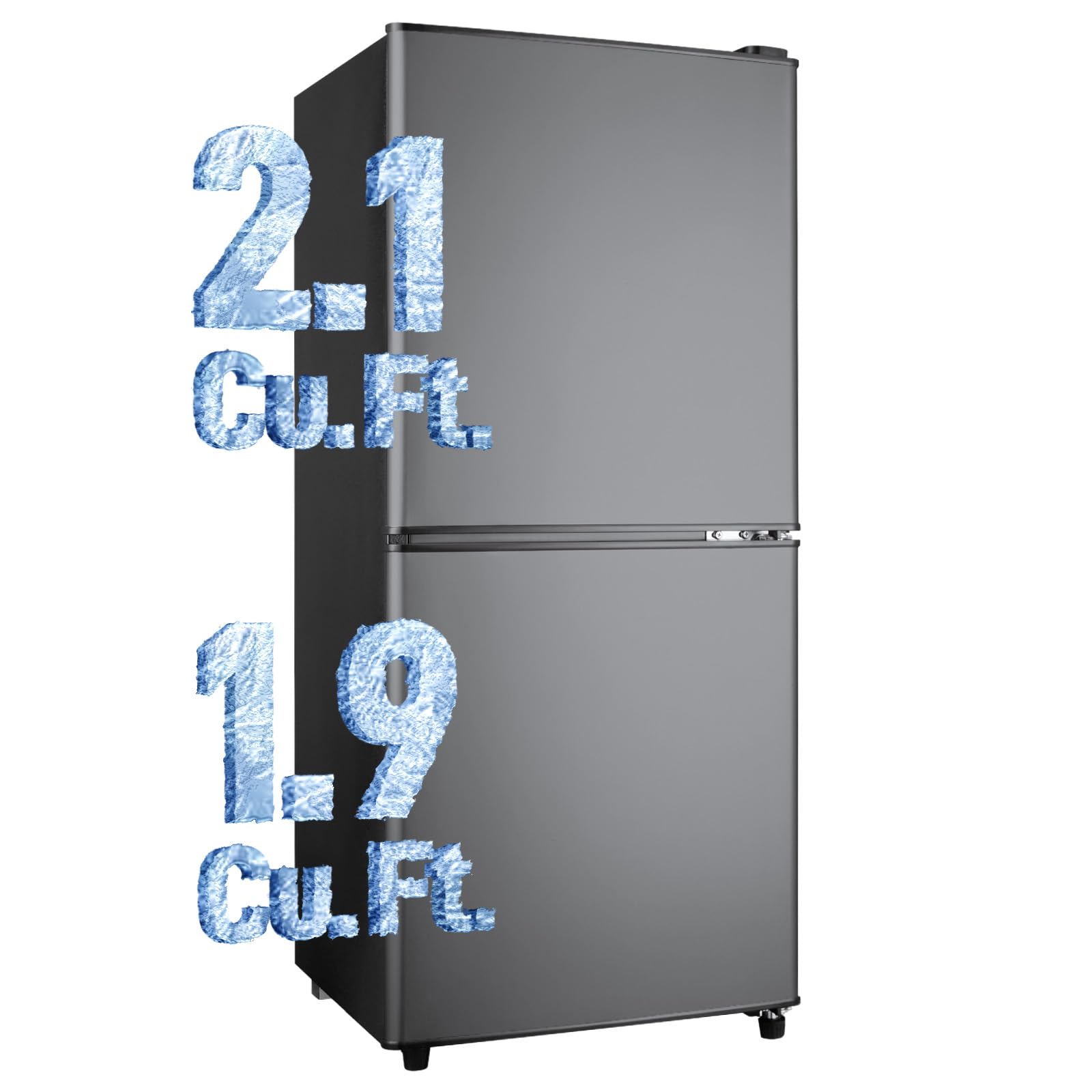Anypro Double Door Fridge with Bottom Freezer, 4.0 Cu.Ft Refrigerator with Drawe