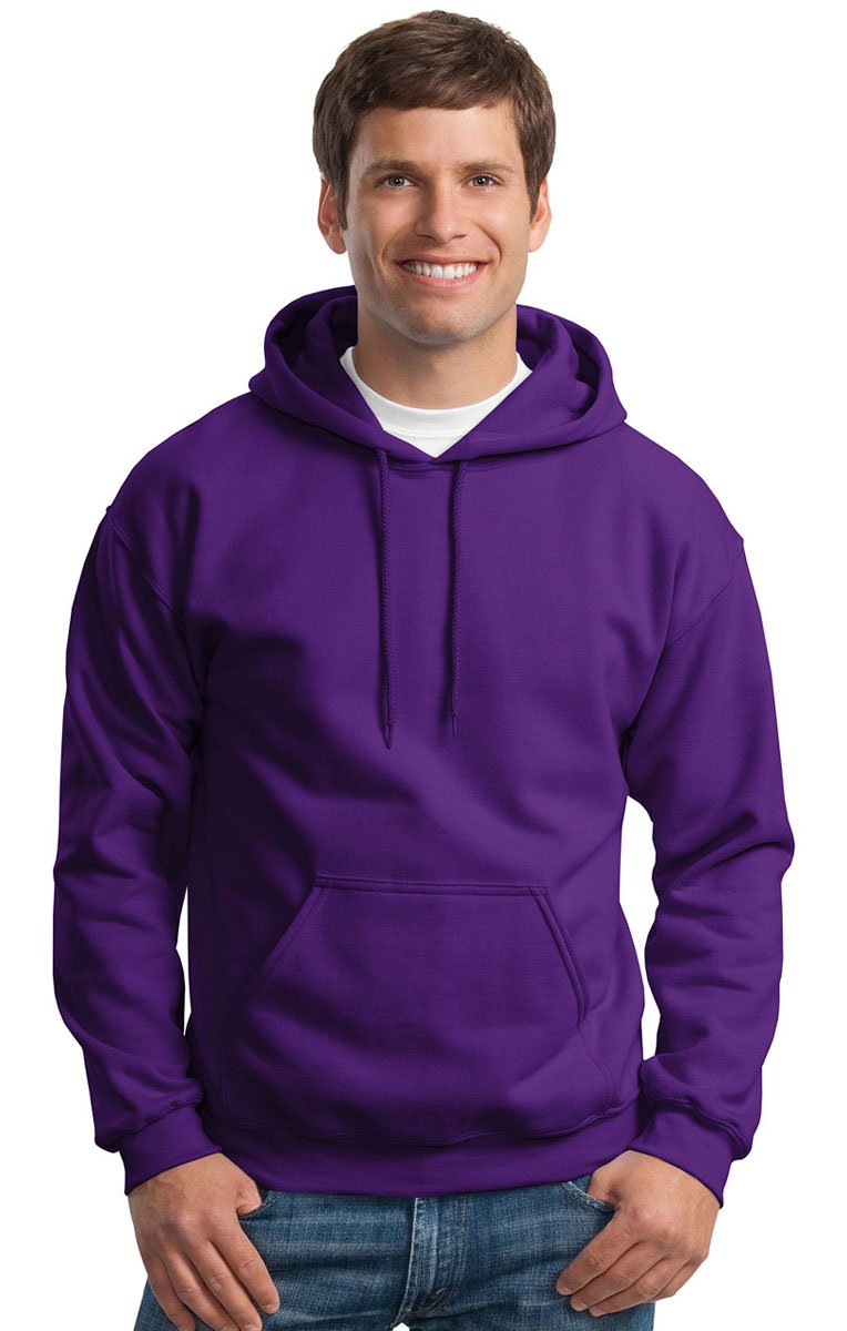 Gildan Men's Rib Knit Pouch Pocket Hooded Sweatshirt