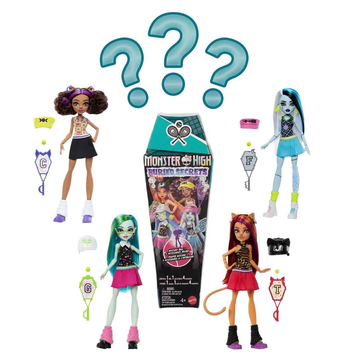 Monster High Buried Secrets Mystery Doll with Surprises, Courtside Fang-Out | Ch