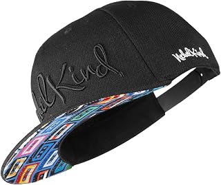 Nebelkind Snapback Cap for Men Women Black One Size Fits All One Size Adjustable Unisex Premium Streetwear Style Baseball Cap with Straight Visor