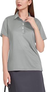 Womens Polo Shirts UPF 50+ Quick Dry Short Sleeve Collared Golf Shirt