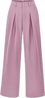 BTFBM Women's Palazzo Pants High Waist Pants Autumn 2025 Wide Leg Casual Work Office Trousers with Pockets