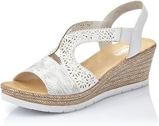 Rieker Women Sandals 61916, Ladies Platform Sandals