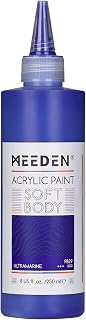 MEEDEN Soft Body Acrylic Paint: Ultramarine Blue Matte Finish 250ml/8.45oz