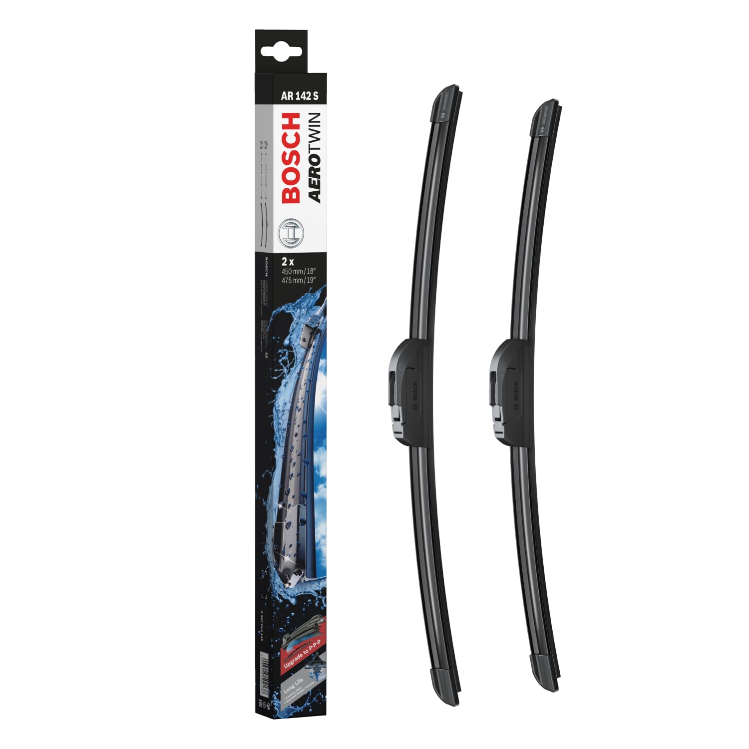 Bosch Aerotwin AR 142 S Front Windscreen Wipers, 2 Blades, 450 mm / 475 mm | Set