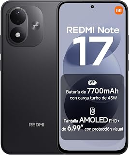 REDMI Note 17, Smartphone 6+256GB, Black, 7700mAh Battery | Camera 50 MP, 45 W Charge, 6.99" FHD+ GOLED Display, HyperOS 3 + Google Gemini, IP65 Resistance