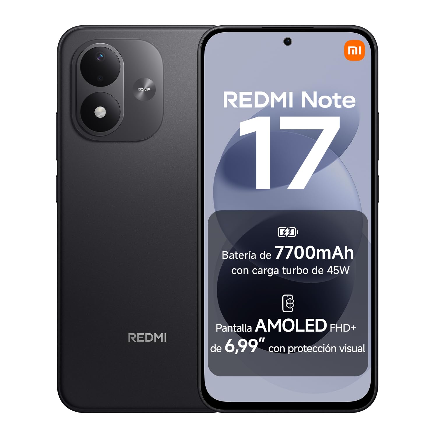 REDMI Note 17, Smartphone 6+256GB, Black, 7700mAh Battery | Camera 50 MP, 45 W C