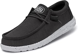 HEYDUDE Wally Slub Canvas Men's Yellow Shoes