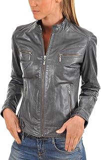 Women Leather Jacket - Lambskin Winter Vintage Motorcycle Biker Jacket, Moto Riding & Racing Jackets