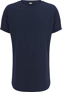 Urban Classics Men's Long Shaped Turnup Tee Casual T-Shirt for Men Long Cut Available in Many Colours Sizes XS-5XL