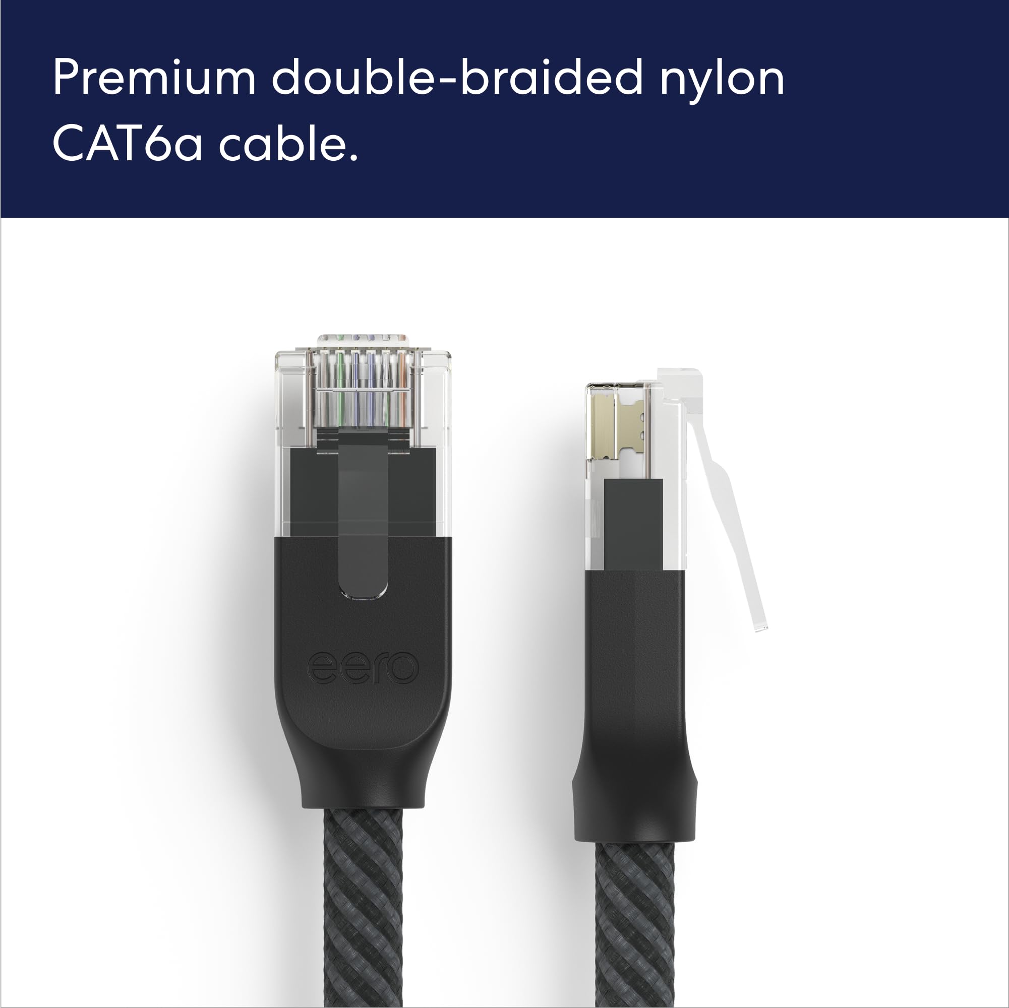 Amazon eero CAT6a Ethernet cable - Supports 10 gigabit+ speeds, 3 foot, 5-pack, 