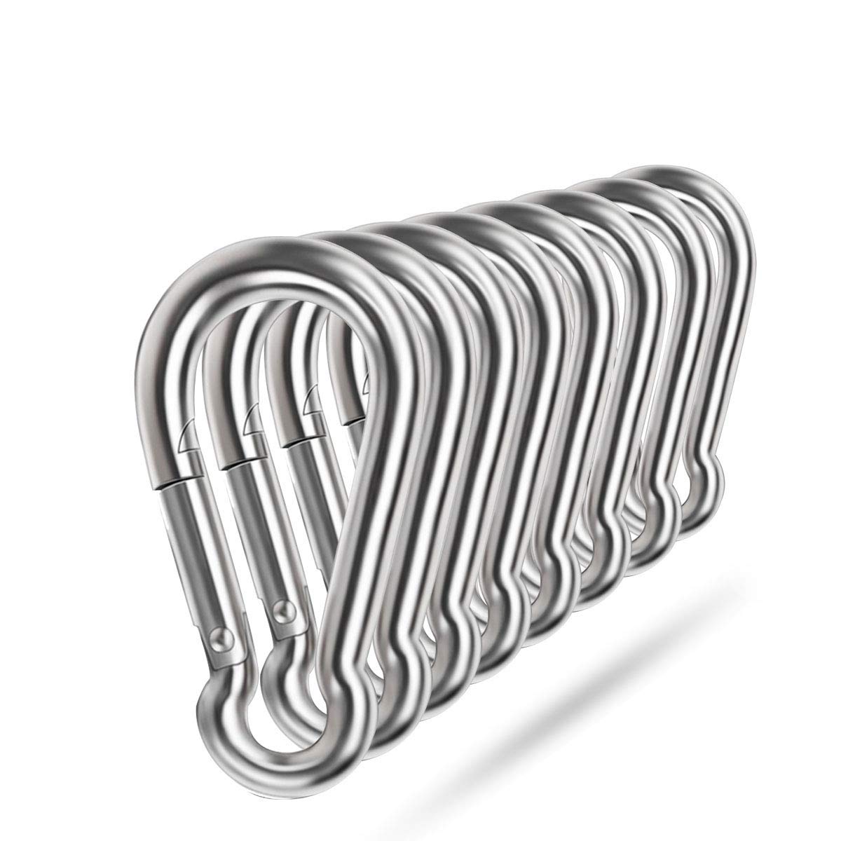 Spring Snap Hooks, 304 Stainless Steel Metal Clip Heavy Duty Rope Connector Smal