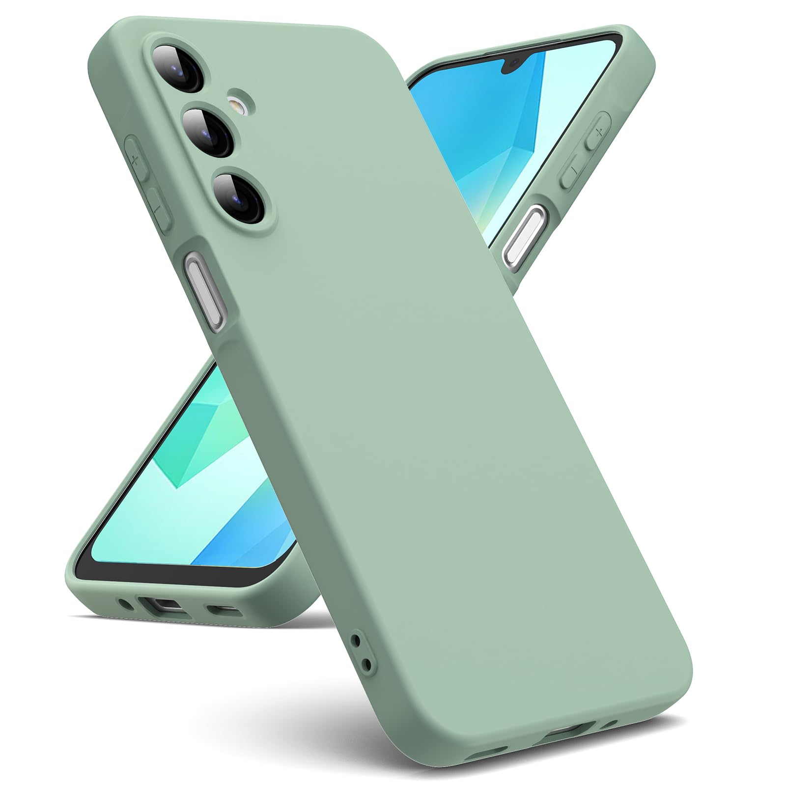 Oududianzi - Cover for Samsung Galaxy A16 5G Liquid Silicone, Matcha