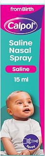 Calpol Saline Nasal Spray (1 x15ml), Calpol Decongestant Nasal Spray For Blocked Nose Relief, Non-Medicated Treatment to Wash Away Mucus, Suitable for All Ages