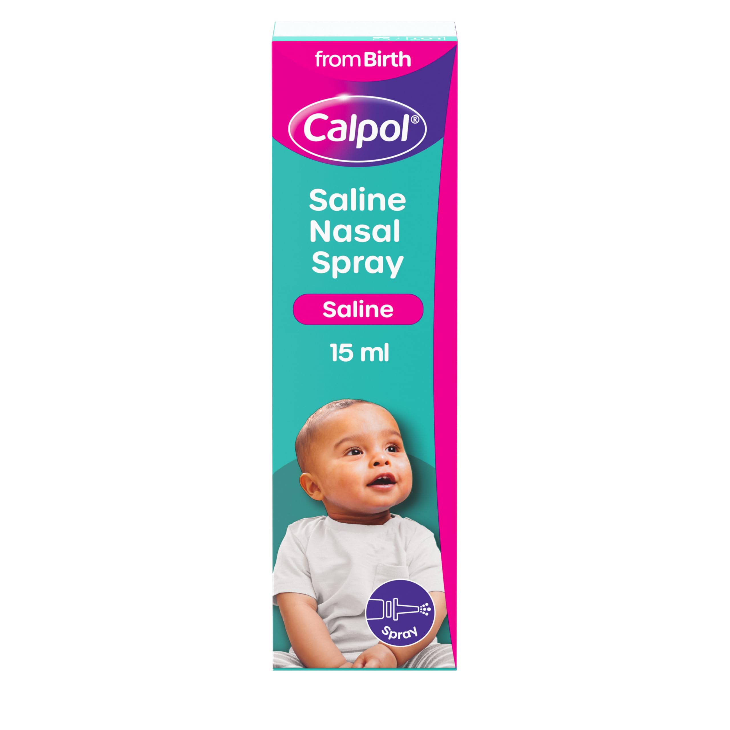 Calpol Saline Nasal Spray (1 x15ml), Calpol Decongestant Nasal Spray For Blocked