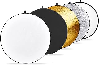 NEEWER 51 Inch/130 Centimeter Light Riflettore Diffusore 5 in 1 Pieghevole