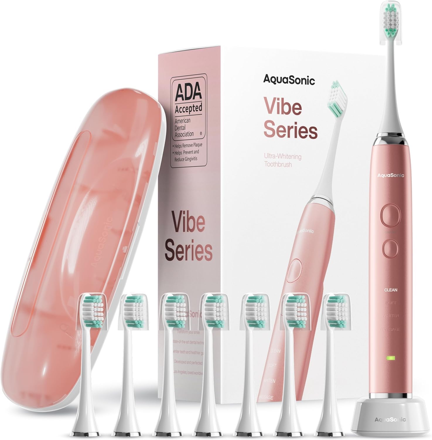 Aquasonic - Vibe Series Ultra-Whitening Electric Toothbrush | ADA Accepted Recha