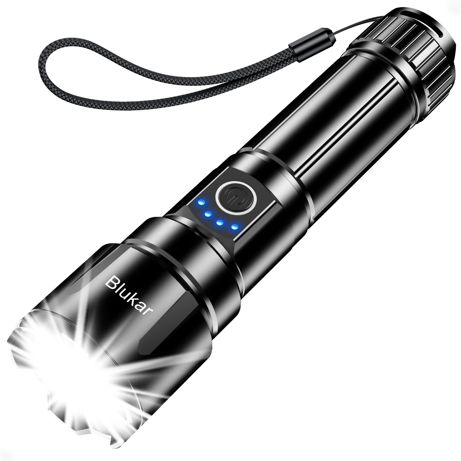 Blukar LED Torch Rechargeable, Ultra High Lumens Super Bright Torches | 5 Modes,
