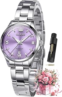 OLEVS Women's Quartz Diamond Casual Elegant Waterproof Date Wrist Watch Rose Gold