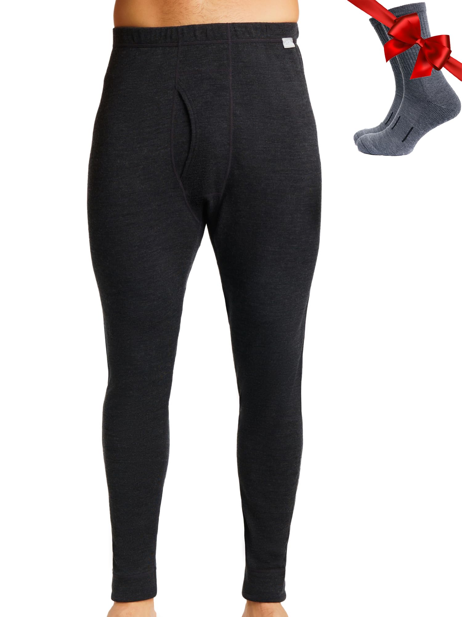 Merino.tech 100% Merino Wool Base Layer Men Pants & Socks - All-Season