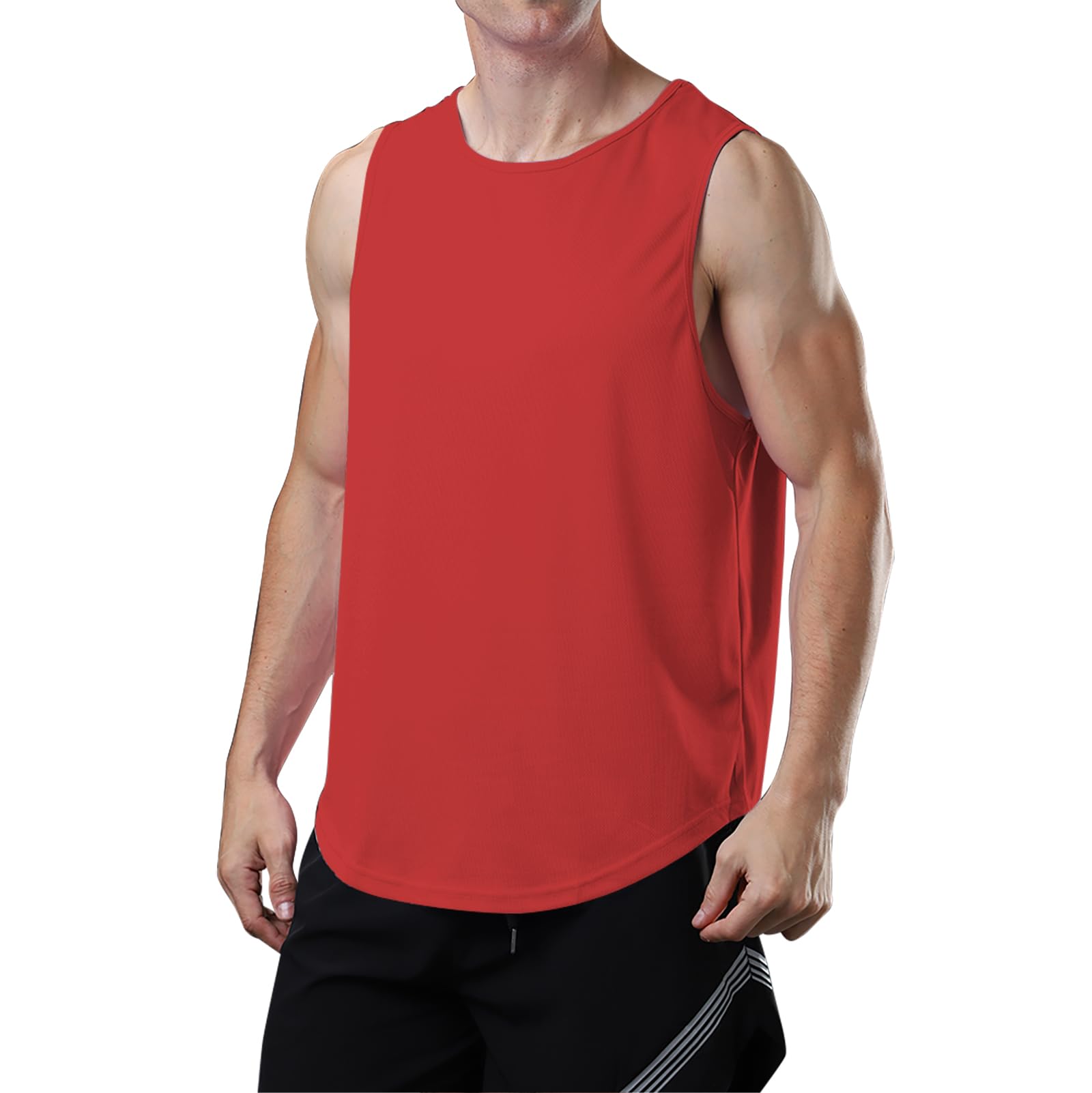 meioro Men's Mesh Tank Top Sleeveless Quick Drying Gym Training for Sports Shirt