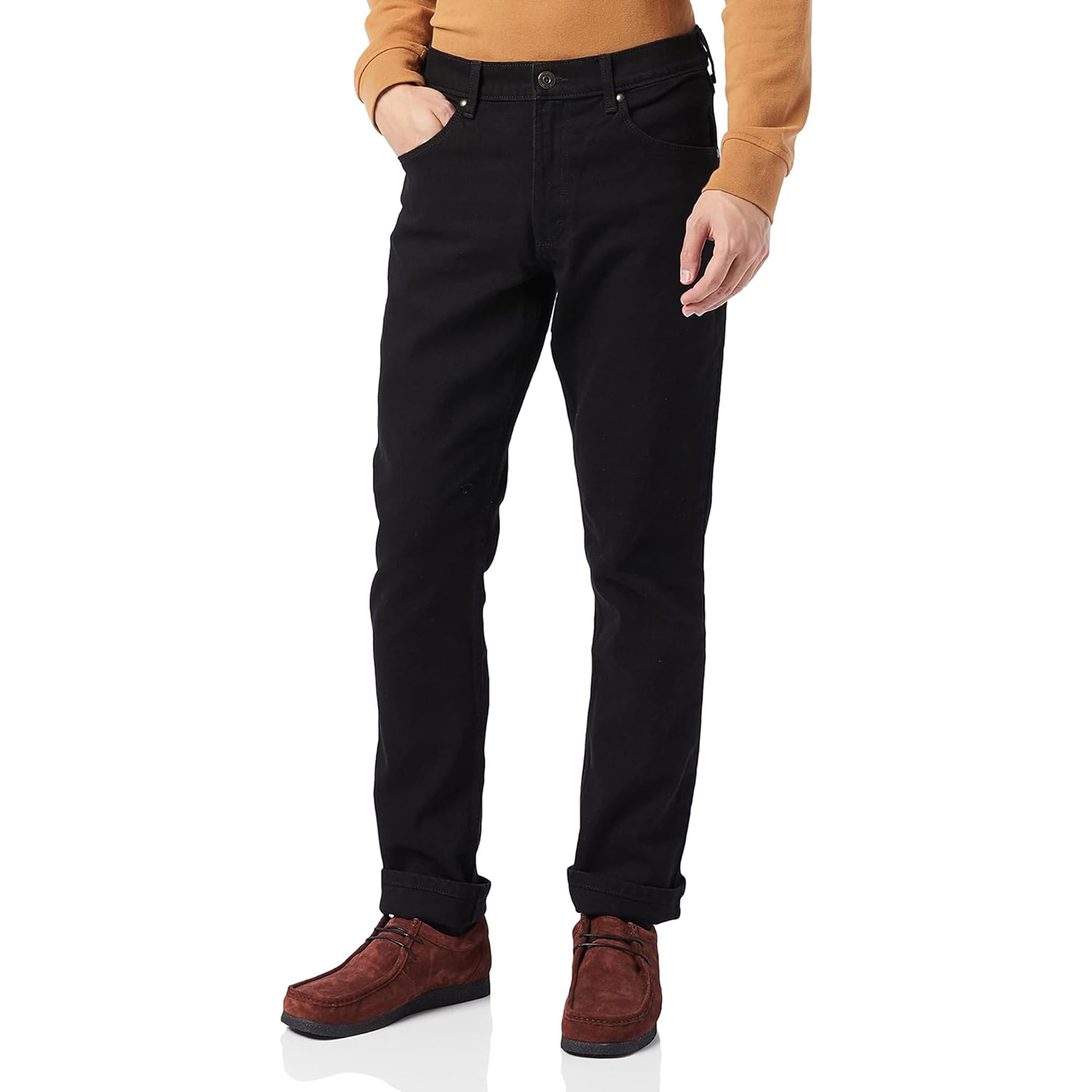 Wrangler - Mens Jeans - Regular Fit - Red Kabel - Darkstone