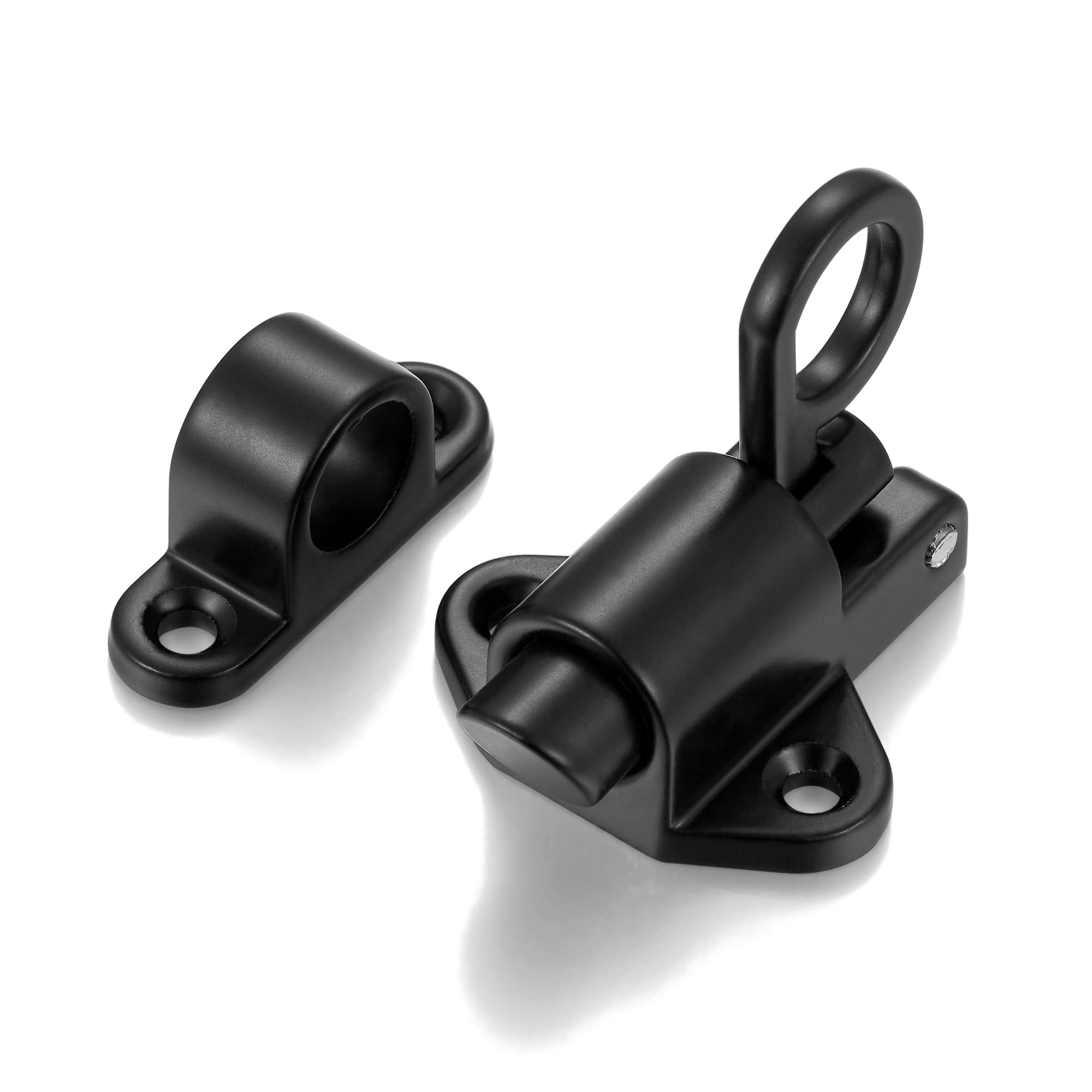 2 Packs Black Self-Closing Latches，Spring Door Lock