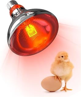 Tobebright Heat Lamp Bulbs for Chickens Coop Brooder,150 Watt Reptile Heat Lamp Bulb Infrared Red Light for Chicks,Birds,Ducks,Dogs,Cats (Heating Lamp Not Included)-ONLY Sold by TobeBright Official