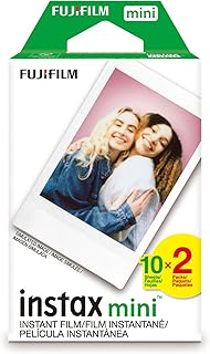 FUJIFILM Instax Mini Instant Film Twin Pack (White), 20 Photos | The instax film ensures sharp