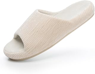 Chantomoo Womens Slippers Comfort Memory Foam House Open Toe Slippers for Indoor Bedroom Outdoor Gift
