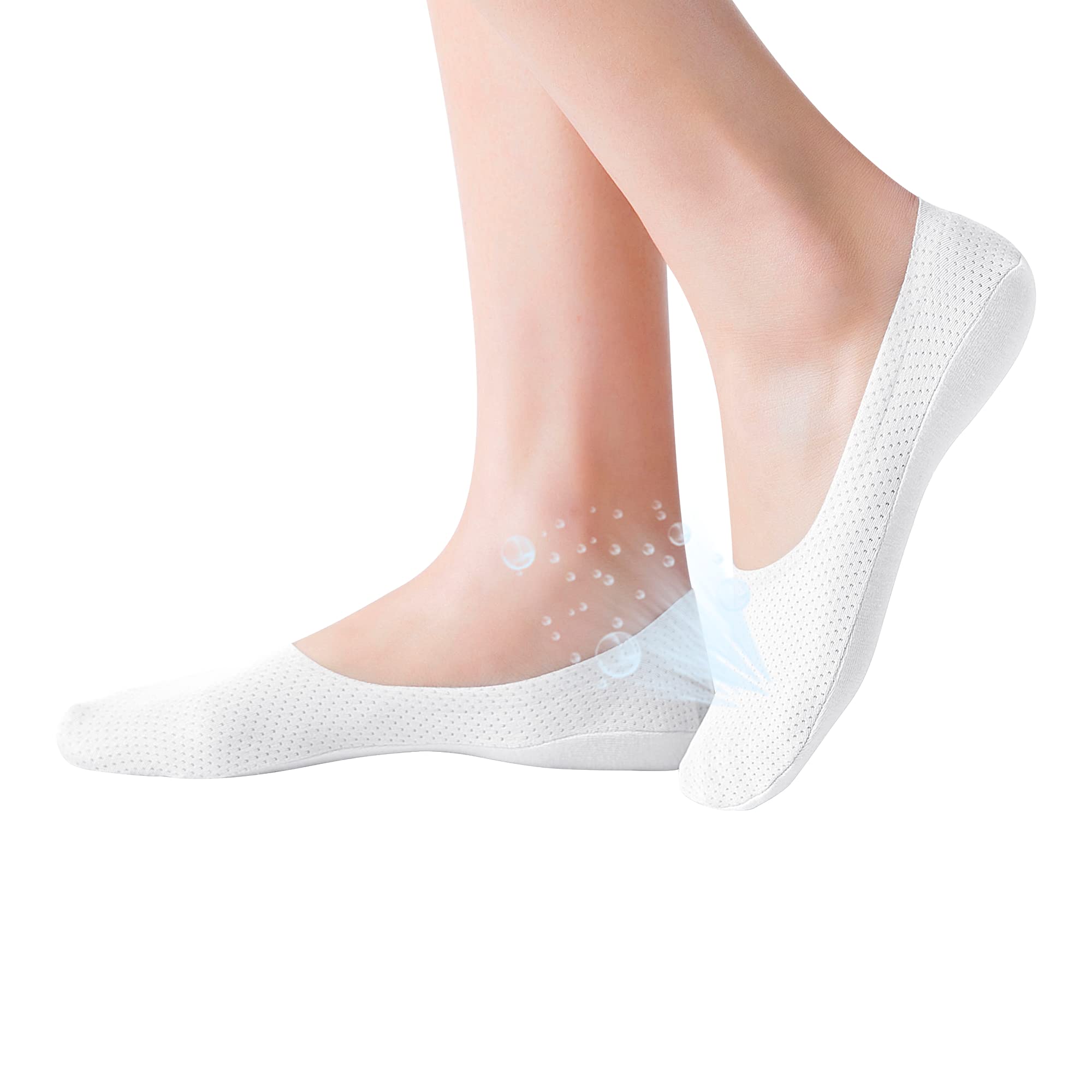 6 Pairs Invisible Invisible Socks for Women Non Slip Breathable Thin Socks