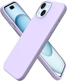 ORNARTO Case for iPhone 15 Silicone Anti-Shock, Purple