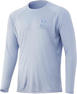 HUK Men's Standard Pursuit Ventilated UPF Breathable Fishing Shirt Long Sleeve - White