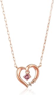 Birthstone K10 Pink Gold Necklace