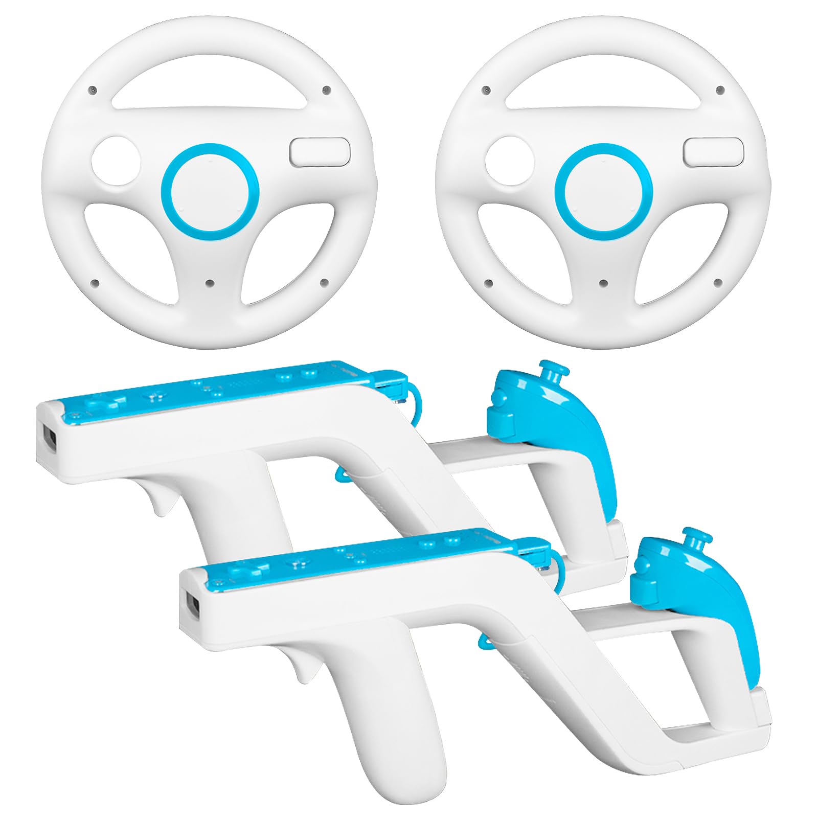 Machine-Ya Wii Zapper Gun and Steering Wheel Compatible with Nintendo Wii & Wii 