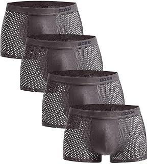 BOXR Underwear Bamboo Boxer Shorts - Pack of 4 - Soft as Silk and Breathable (S-3XL)