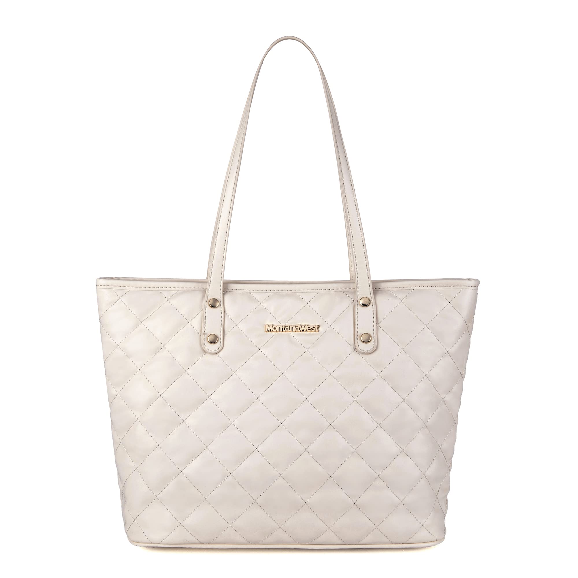 Montana West Quilted Tote Bag for Women Shoulder Bag Fashion Handbags with Top Z