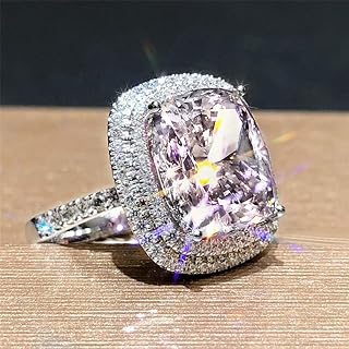 Anelli di fidanzamento quadrati con zirconi cubici per matrimonio, promessa, feste serali, anniversari, San Valentino, regali eternity, da donna