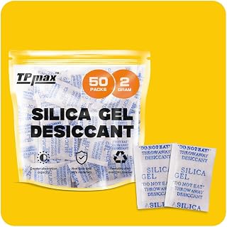 50 Packets 2 Gram Silica Gel Desiccant Absorber Dehumidifiers