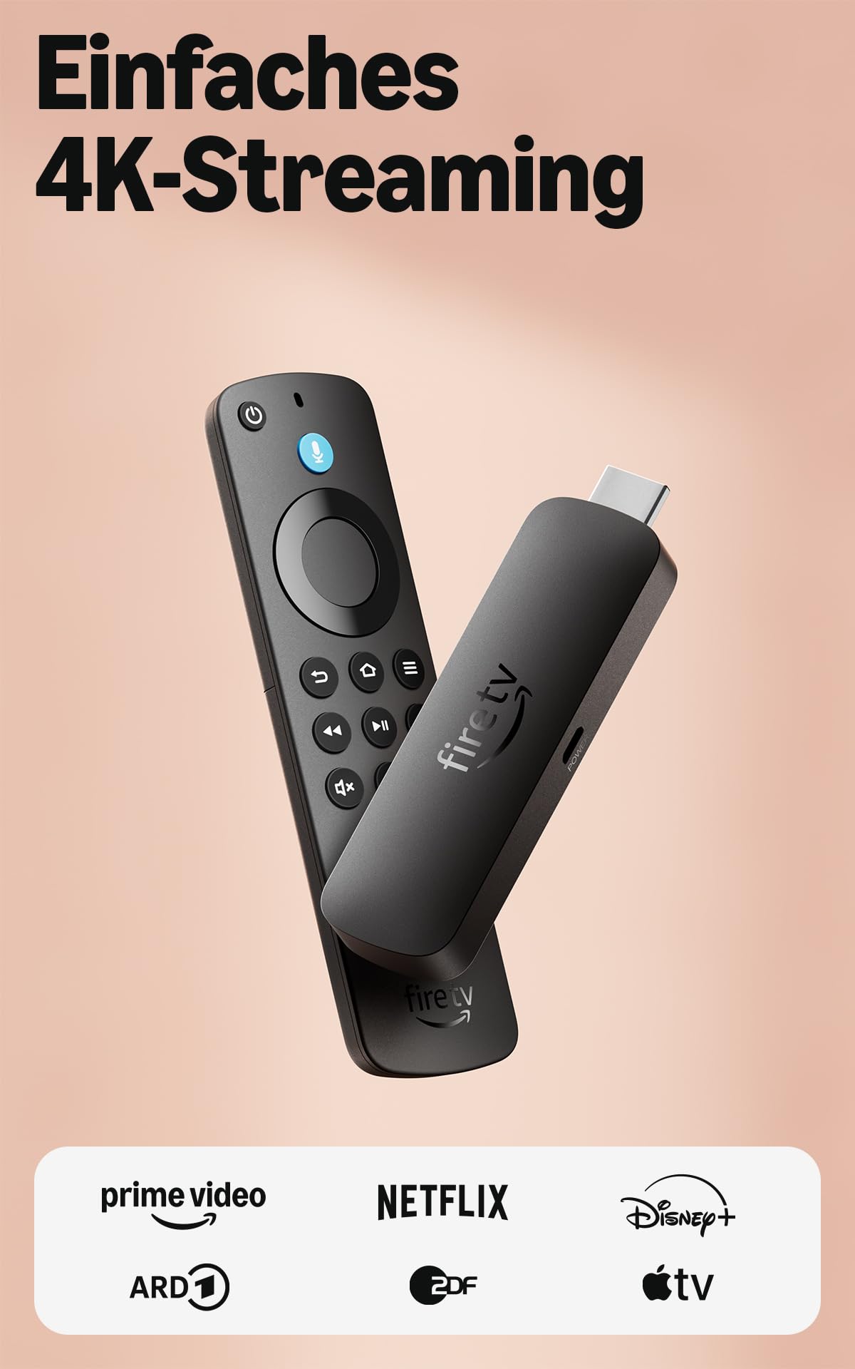 Amazon Fire TV Stick 4K Select, start streaming in 4K, hundreds of thousands of 