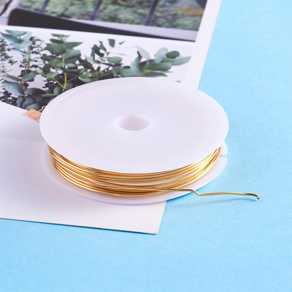 1 Roll 9.84 Feet (3 Meters) Round Copper Jewelry Wire 20 Gauge Long Lasting Fold