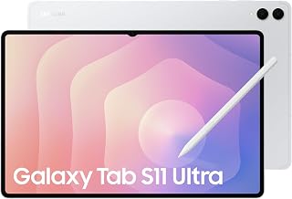 Samsung Galaxy Tab S11 Ultra, AI Tablet, Wi-Fi, Light Design, Multi-Modal AI Tools, DeX Connect, 256GB Storage, 12GB Memory, Long Battery Life, Silver, 3 Year Extended Warranty (UK Version)