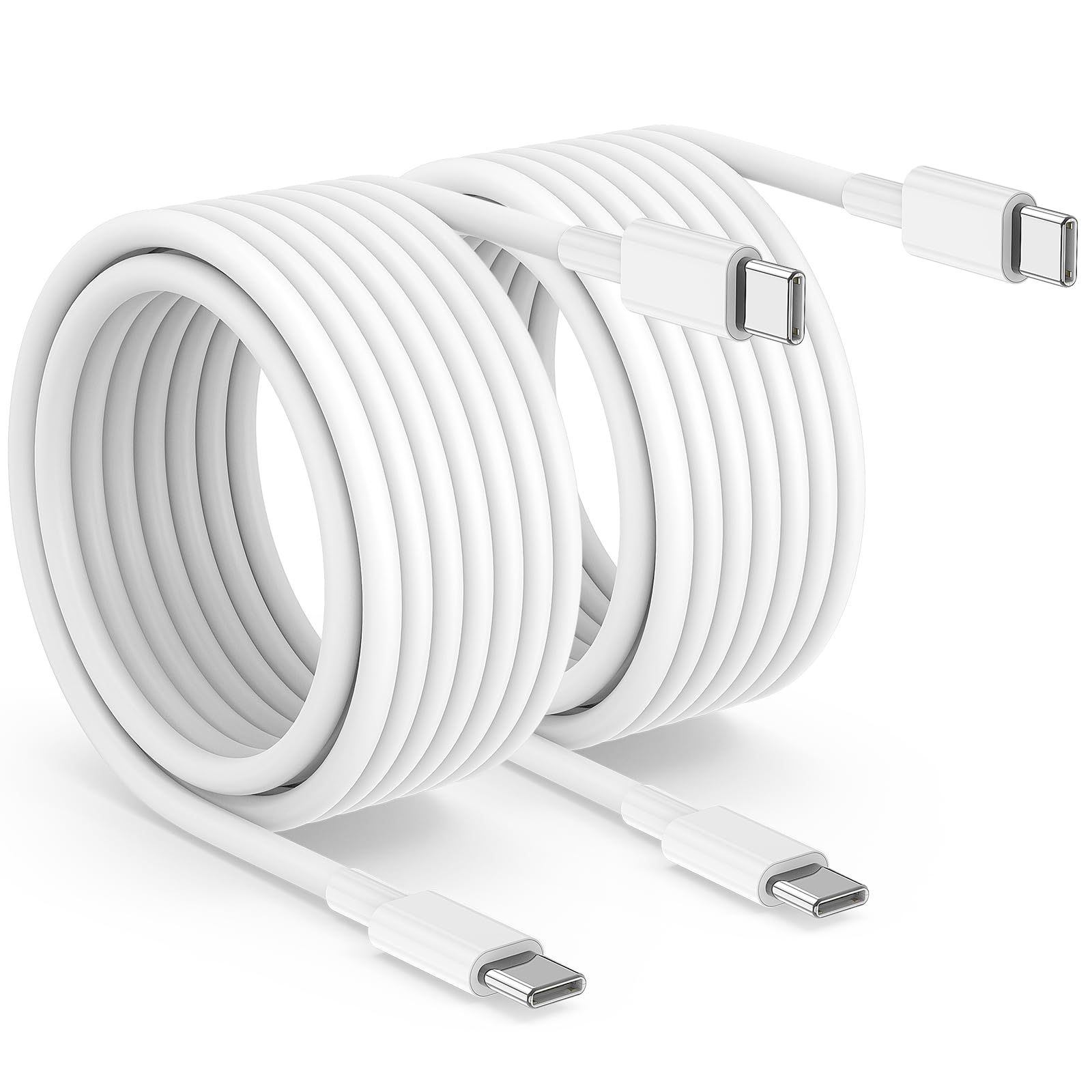 2Pack 10ft USB C to C Cable, 60W Type C to Type C Fast Charging Cord for iPhone 